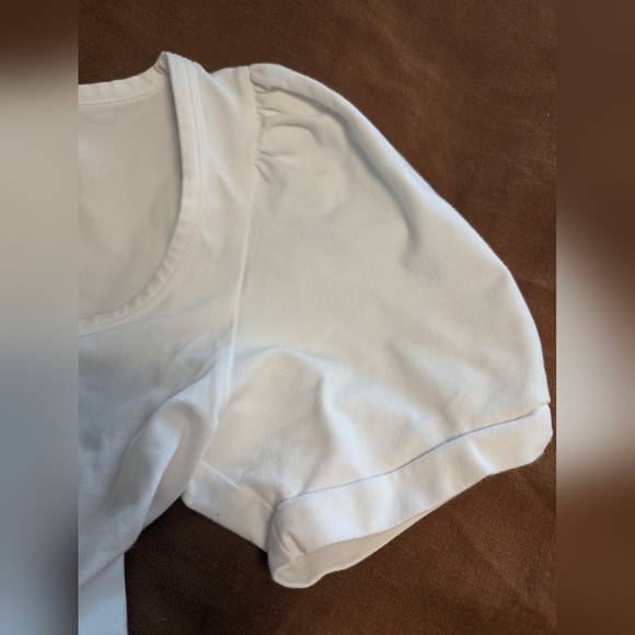 Wilfred White Tee With Pleated Sleeve - Picture 3 of 6